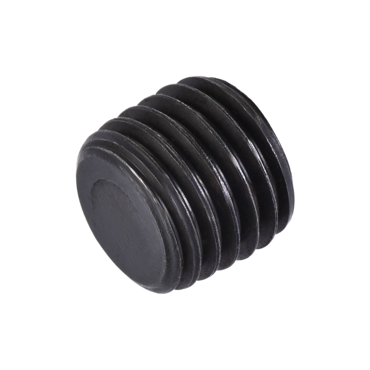 Uxcell Uxcell Carbon Steel Internal Hex Thread Socket Pipe Plug M22x1.5 Male Thread Black 5Pcs
