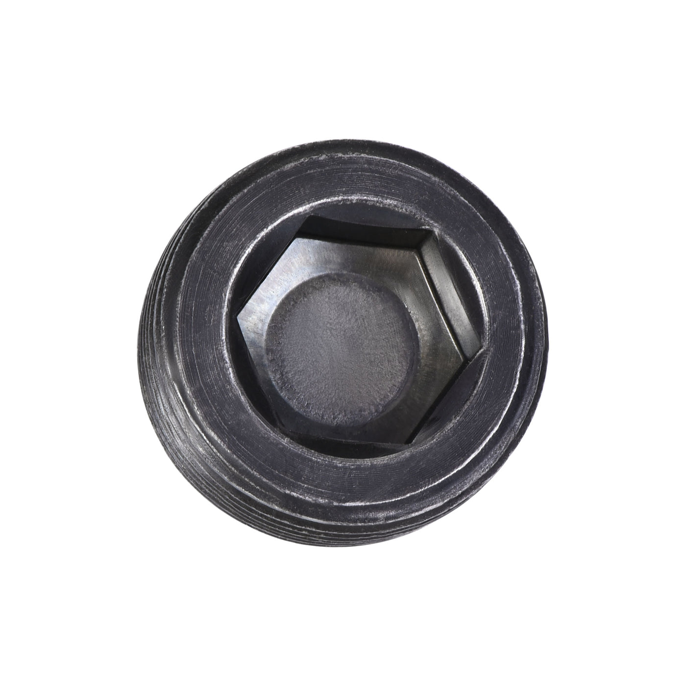 Uxcell Uxcell Carbon Steel Internal Hex Thread Socket Pipe Plug M27x1.5 Male Thread Black