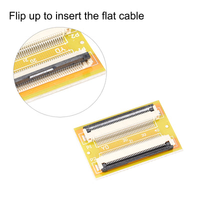 Harfington Uxcell A Type Flexible Flat Cable and Flip Up to Mount Adapter Kit,40P 0.5mm Pitch 20cm