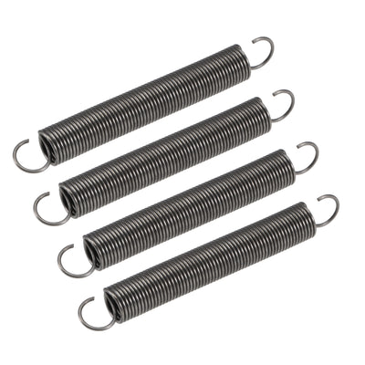 Harfington Uxcell 1mmx10mmx80mm Extended Tension Spring ,3.3Lbs Load Capacity,Grey 4pcs