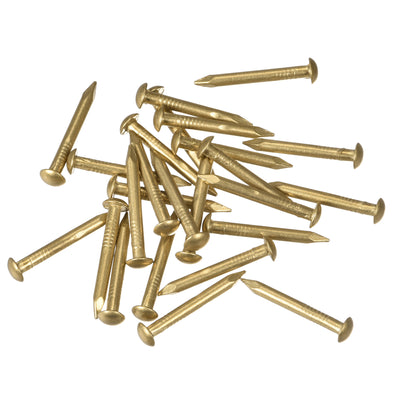 Harfington Uxcell Small Tiny Brass Nails 2.8x25mm for DIY Decorative Pictures Wooden Boxes Household Accessories 25pcs