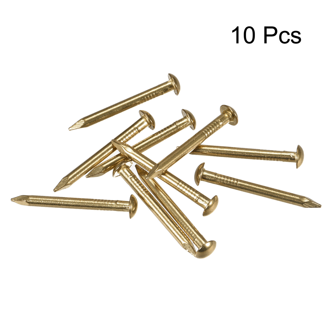 Uxcell Uxcell Small Tiny Brass Nails 2.8x35mm for DIY Decorative Pictures Wooden Boxes Household Accessories 10pcs