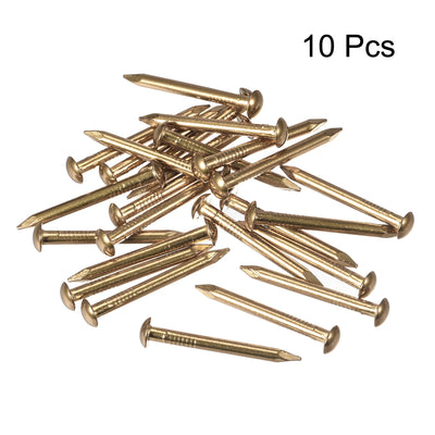 Harfington Uxcell Small Tiny Brass Nails 2.8x25mm for DIY Decorative Pictures Wooden Boxes Household Accessories 25pcs