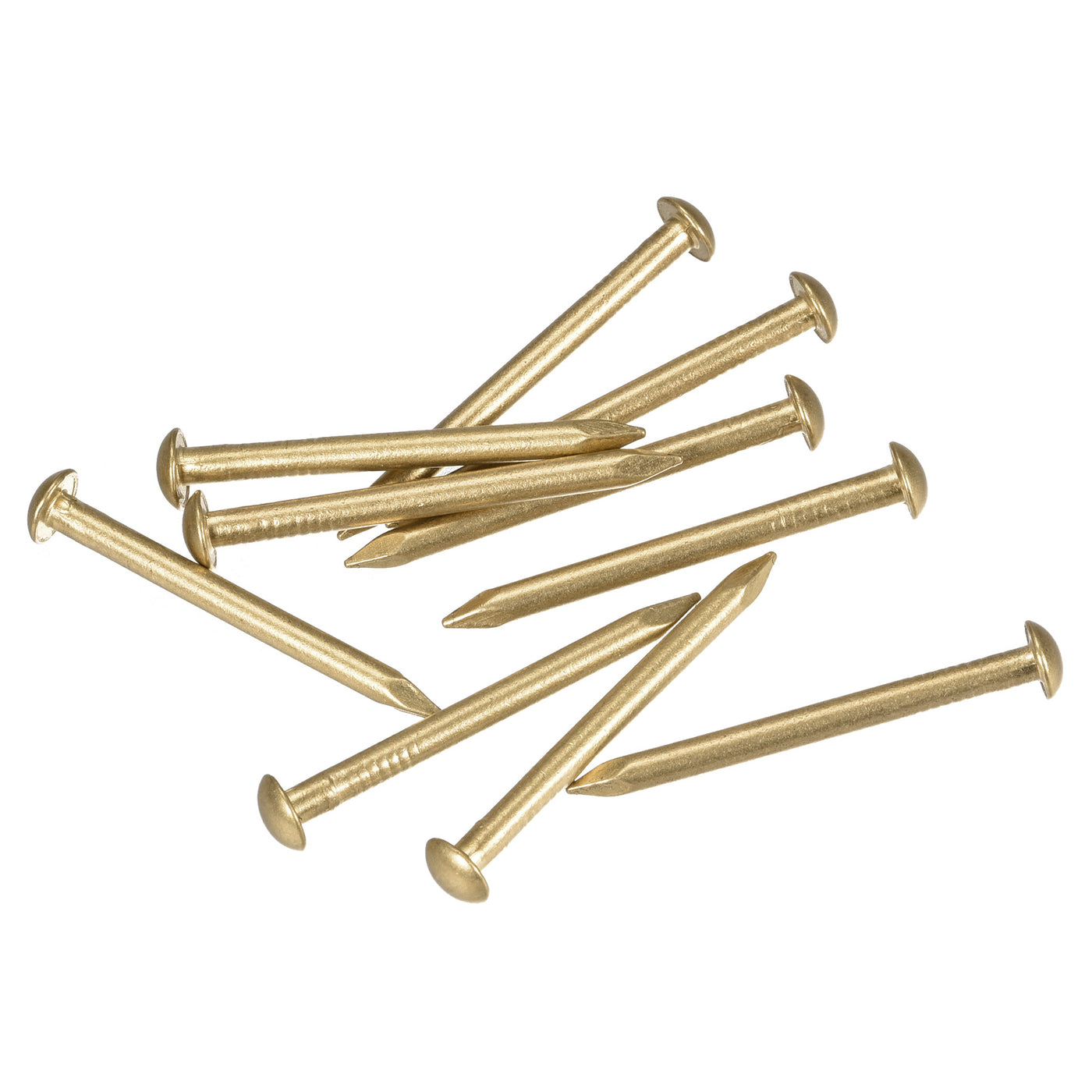 Uxcell Uxcell Small Tiny Brass Nails 2.8x35mm for DIY Decorative Pictures Wooden Boxes Household Accessories 10pcs
