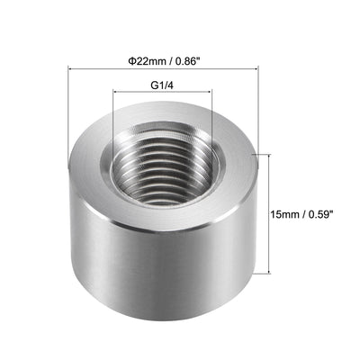 Harfington Uxcell G3/4 Weld On Bung Female Nut Threaded - Stainless Steel  Insert Weldable