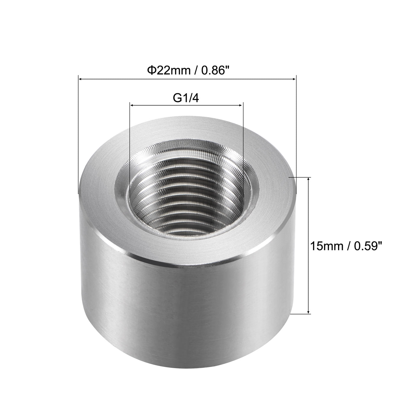Uxcell Uxcell G3/4 Weld On Bung Female Nut Threaded - Stainless Steel  Insert Weldable 2pcs