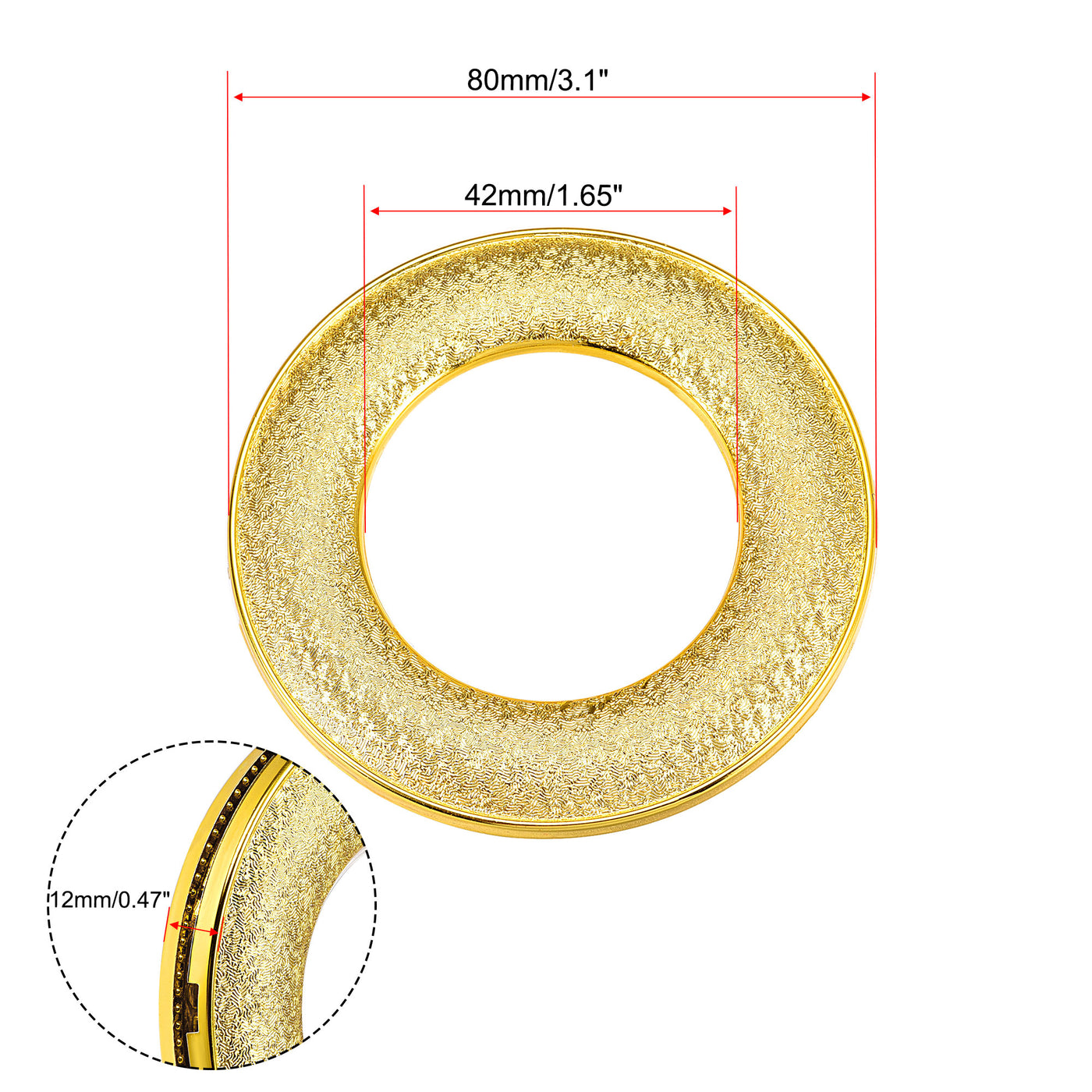 Uxcell Uxcell Curtain Grommets, 42mm Curtain Eyelets Roman Rings Decor Coffee Color 32pcs