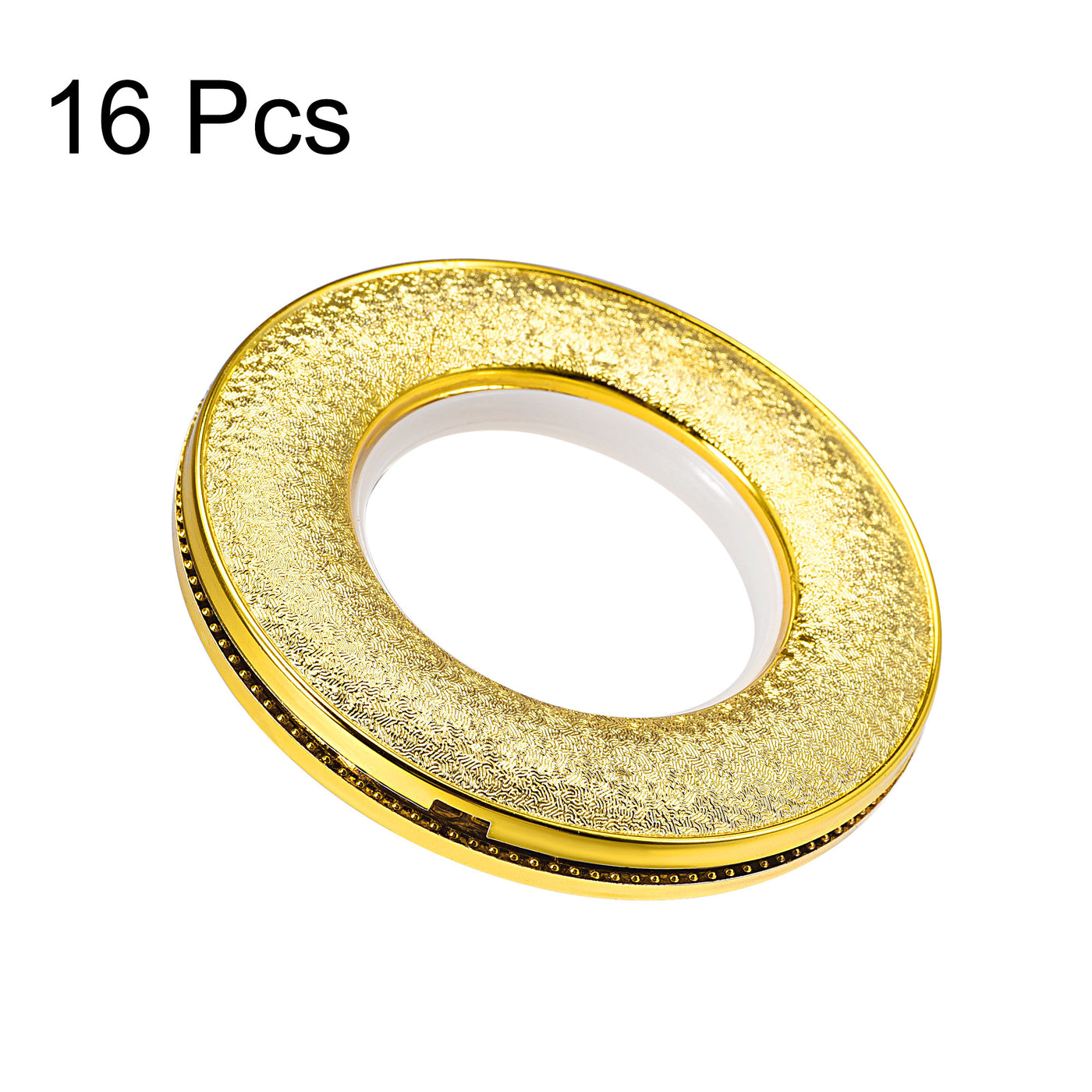Uxcell Uxcell Curtain Grommets, 42mm Curtain Eyelets Roman Rings Home Decor Bright Gold 16pcs