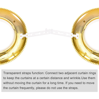 Harfington Uxcell Curtain Grommets, 42mm Curtain Eyelets Roman Rings Home Decor Bright Gold 16pcs