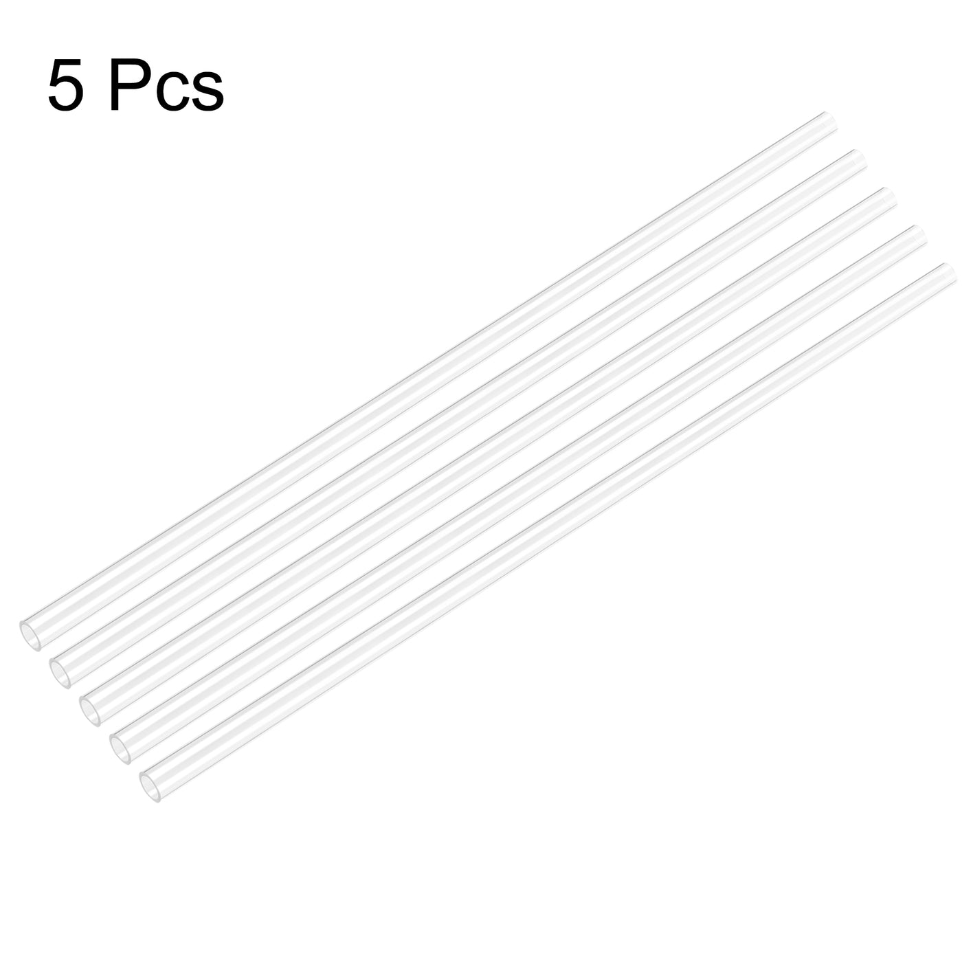 Uxcell Uxcell PC Rigid Round Clear Tubing 10mm(0.4 Inch)IDx12mm(0.47 Inch)ODx500mm(1.64Ft) Length Plastic Tube 5pcs