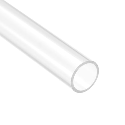 Harfington Uxcell PC Rigid Round Clear Tubing 22mm(0.86 Inch)IDx25mm(0.98 Inch)ODx610mm(2Ft) Length Plastic Tube 2pcs