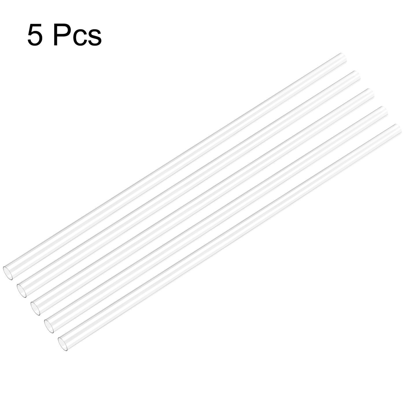 Uxcell Uxcell PC Rigid Round Clear Tubing 10mm(0.4 Inch)IDx12mm(0.47 Inch)ODx500mm(1.64Ft) Length Plastic Tube 5pcs