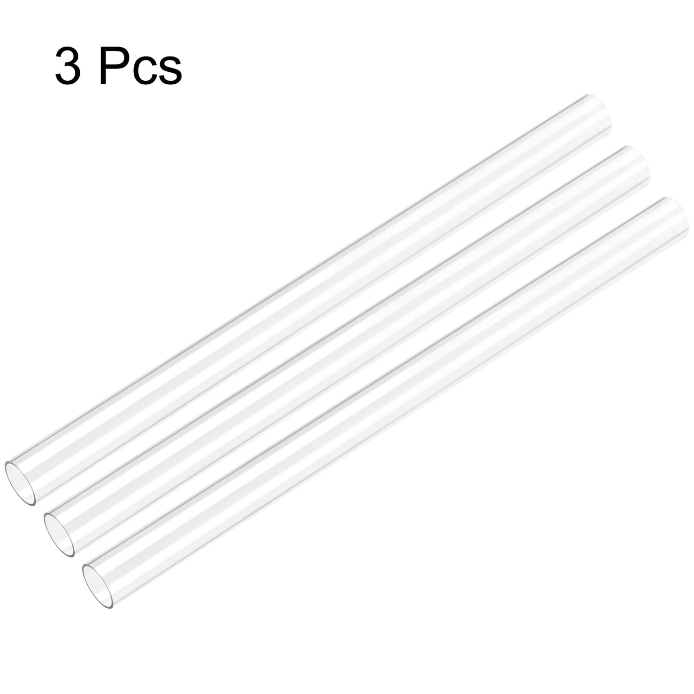 Uxcell Uxcell PC Rigid Round Clear Tubing 18mm(0.7 Inch)IDx20mm(0.79 Inch)ODx305mm(1Ft) Length Plastic Tube 3pcs