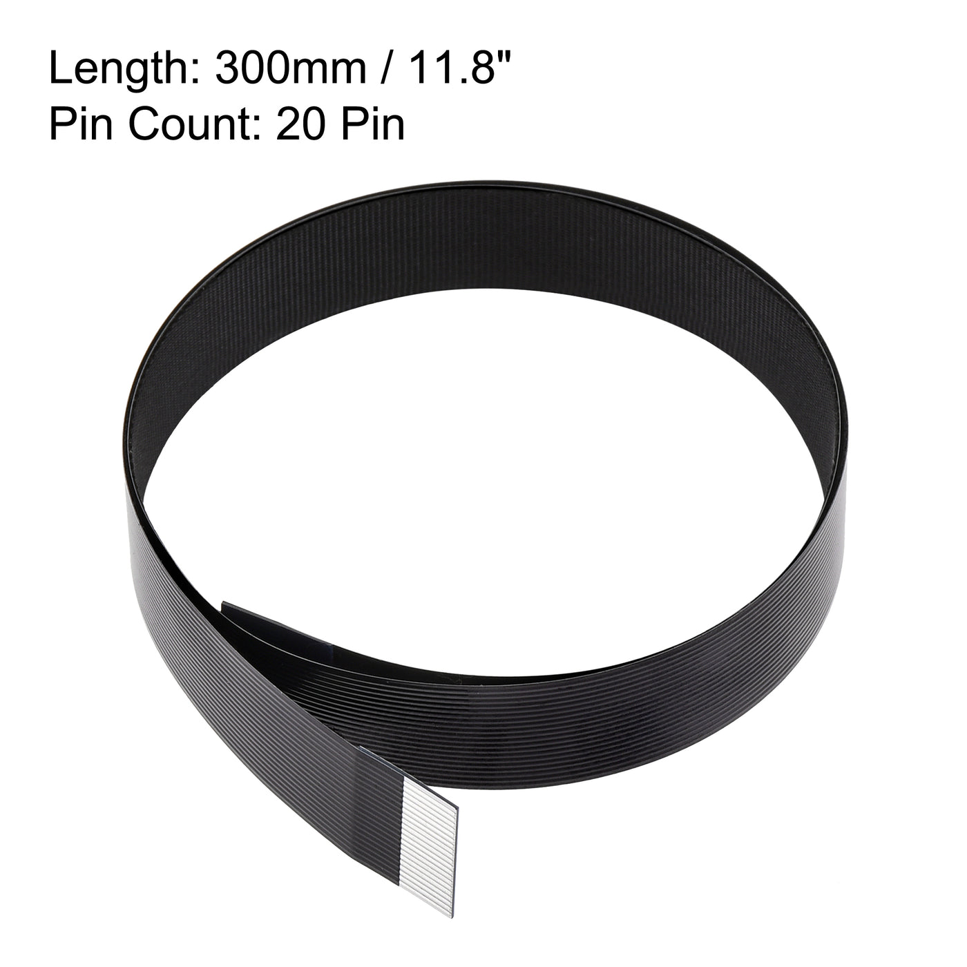 Uxcell Uxcell FPV  FFC Cable 20 Pin 0.5mm Pitch 30cm Length B Type Flat Ribbon Cable