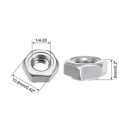 Harfington Uxcell Hex Weld Nuts,1/2-13 Carbon Steel with 3 Projections Machine Screw Gray 4pcs