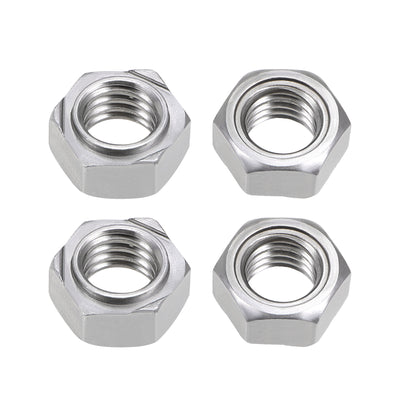 Harfington Uxcell Hex Weld Nuts,1/2-13 Carbon Steel with 3 Projections Machine Screw Gray 4pcs