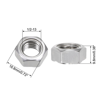 Harfington Uxcell Hex Weld Nuts,1/2-13 Carbon Steel with 3 Projections Machine Screw Gray 10pcs