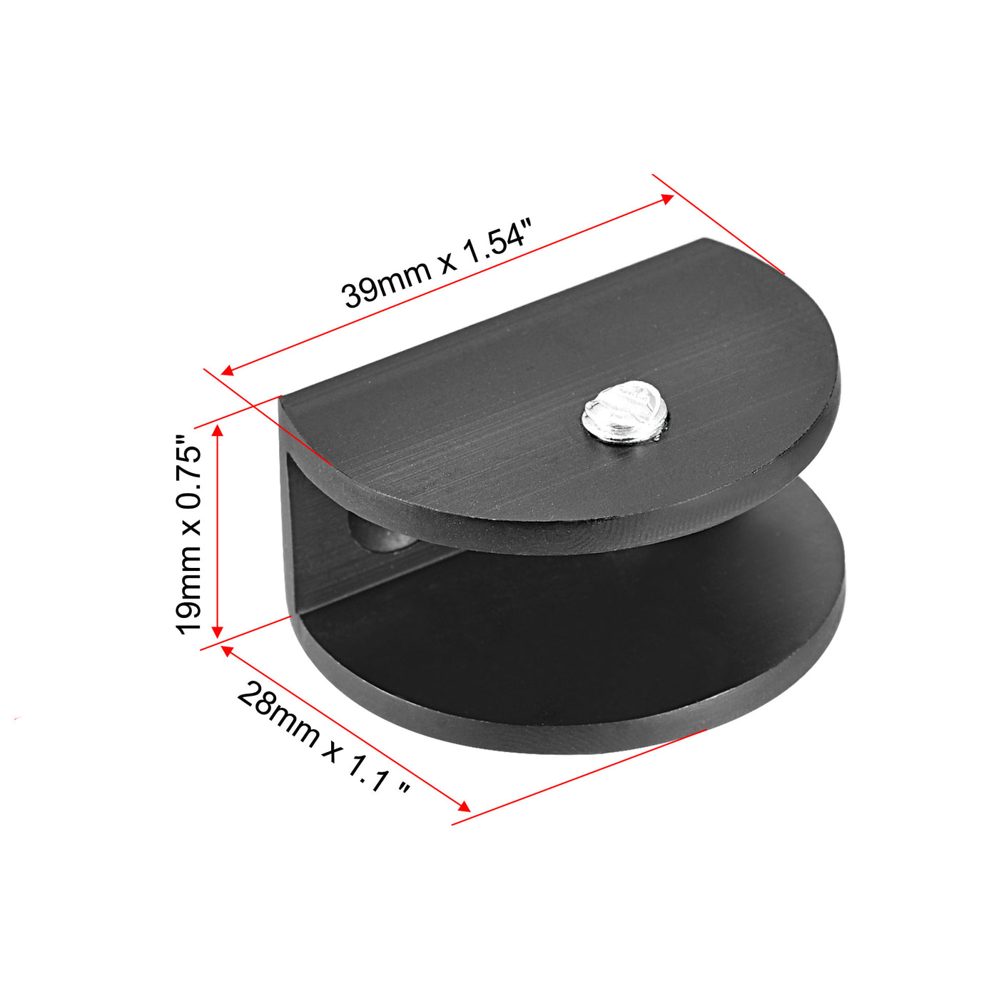 Harfington Adjustable Glass Shelf Bracket Clamp Clip Holder, with Screws