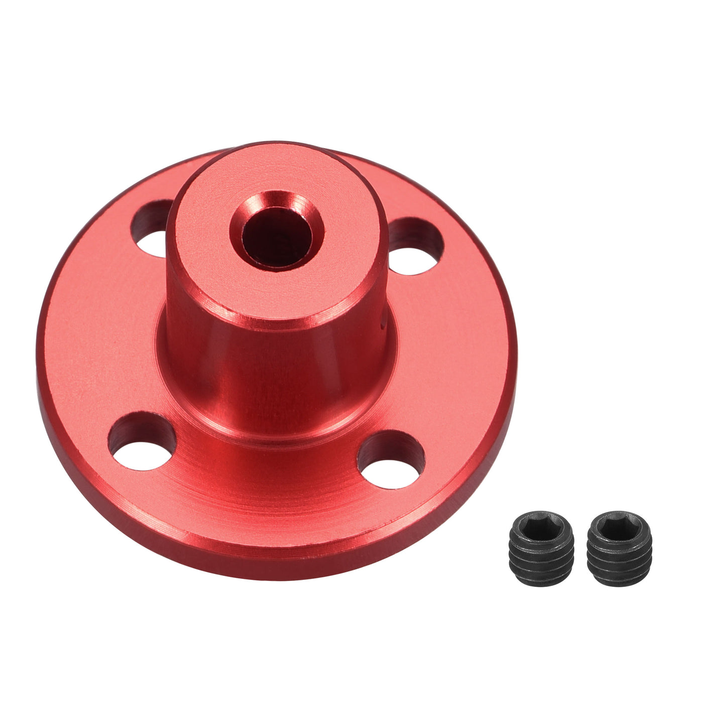 Uxcell Uxcell 3mm Dia H13xD10 Rigid Flange Coupling Motor Shaft Coupler DIY Red