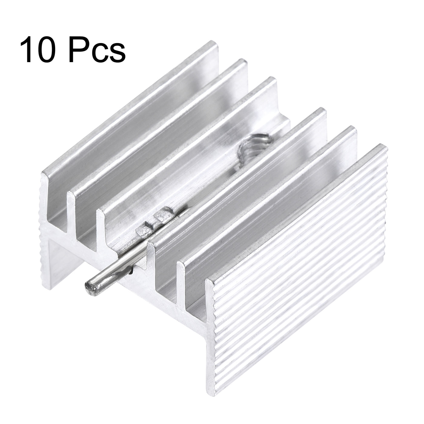 uxcell Uxcell 16x15x10mm TO-220 Aluminum Heatsink for Cooling MOSFET Transistor Diodes with a Support Pin 10pcs