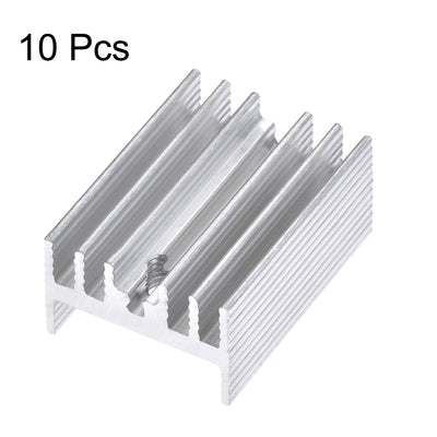 Harfington Uxcell 22x15x10mm TO-220 Aluminum Heatsink for Cooling MOSFET Transistor Diodes 10pcs