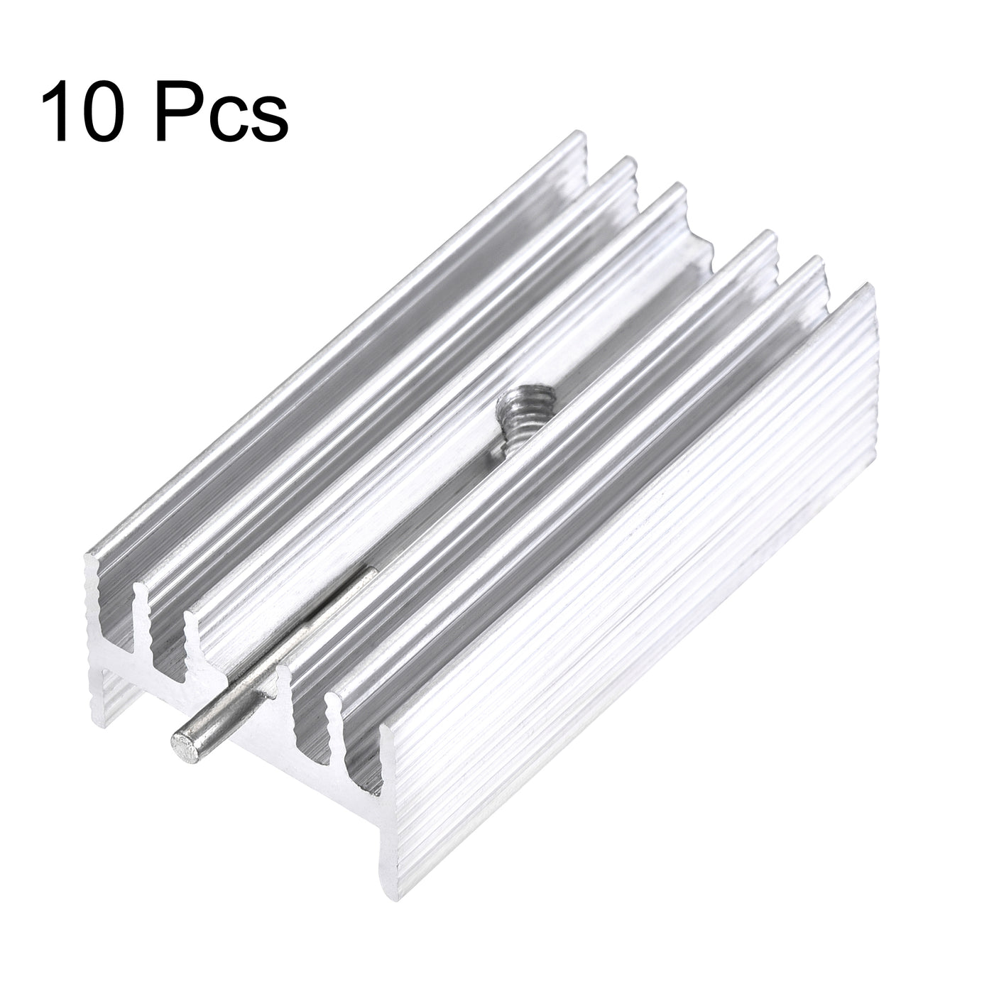 uxcell Uxcell 30x15x10mm TO-220 Aluminum Heatsink for Cooling MOSFET Transistor Diodes with a Support Pin 10pcs