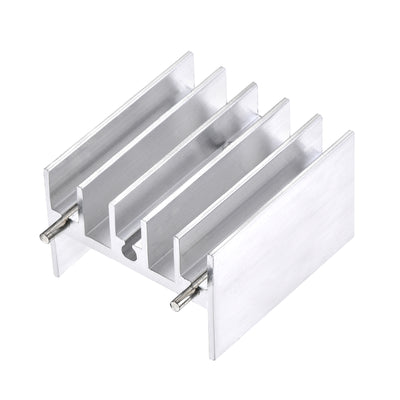 uxcell Uxcell 25x23x16mm TO-220 Aluminum Heatsink for Cooling MOSFET Transistor Diodes with 2 Support Pin Silver Tone 10pcs