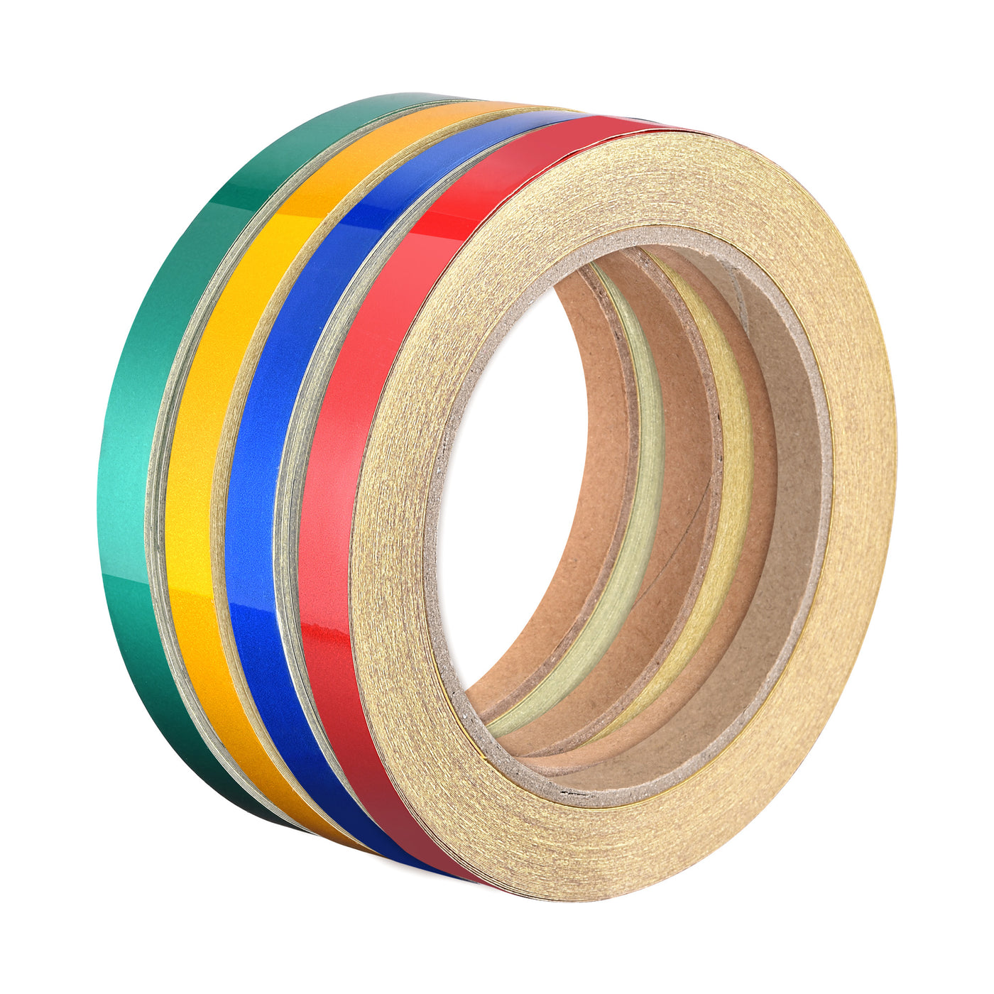 uxcell Uxcell Reflective Tape Red Green Yellow Blue,  10mm x 25m, Outdoor Waterproof Warning Tape For Bikes, RV, and Boat Striping Marking