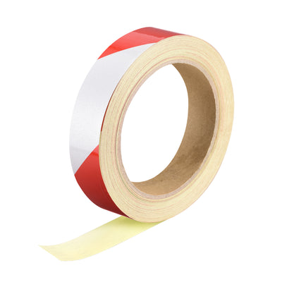 Harfington Uxcell Reflective Tape Red White, 20mm x 25m, Outdoor Waterproof Warning Tape For Bikes, RV, and Boat Striping Marking