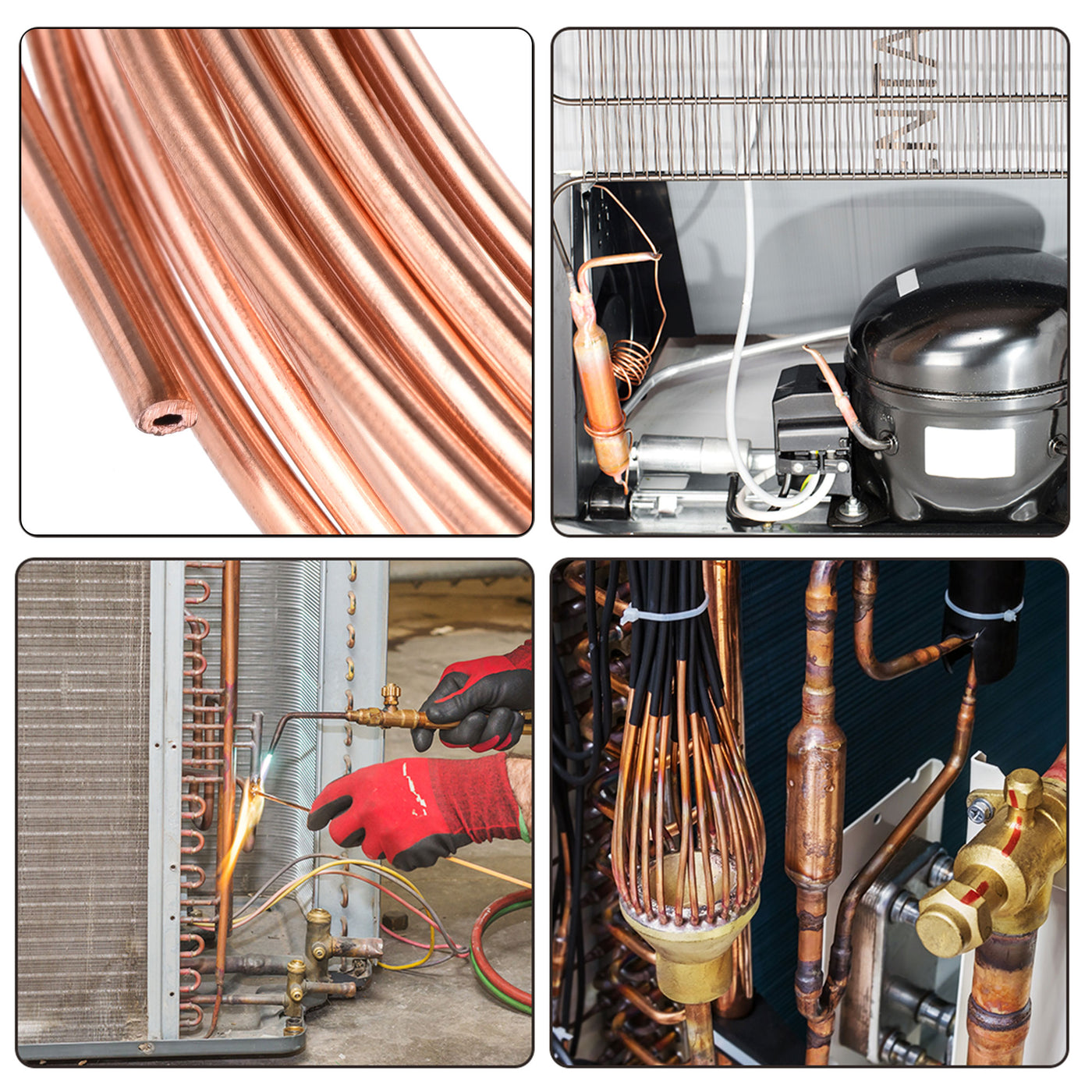 uxcell Uxcell Refrigeration Tubing Copper Tubing Coil for Refrigerator, Freezer and Air Conditioner