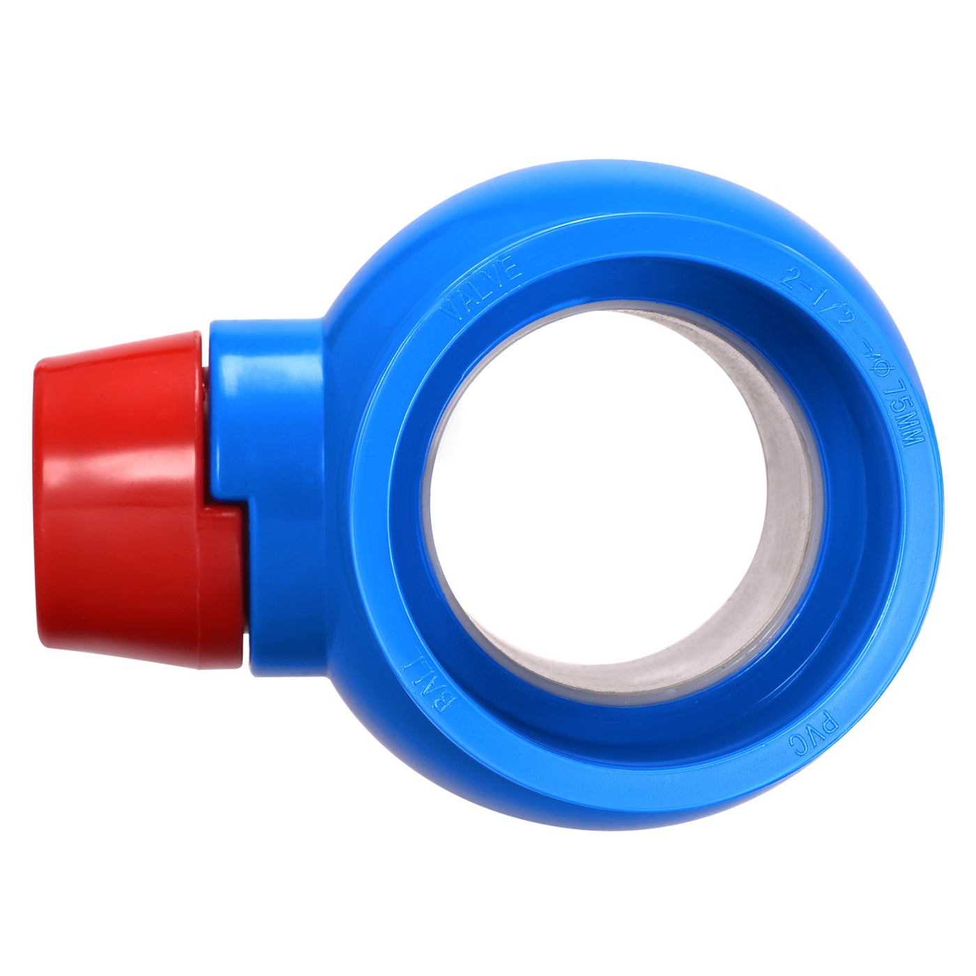 uxcell Uxcell Ball Valve, 2-1/2" Slip PVC Socket End Valve for Aquarium Setup, Sump Pump, Pool, Garden Sprinkler Blue Red