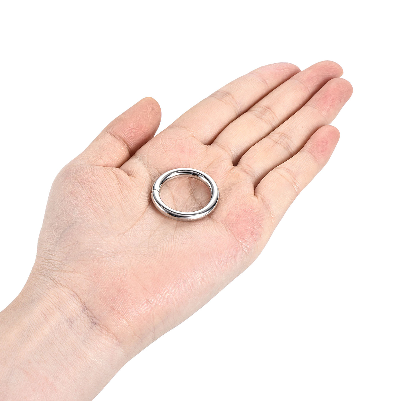 uxcell Uxcell Metal O Ring 20mm(0.79") ID 3.8mm Thickness Non-Welded Rings Silver Tone 15pcs