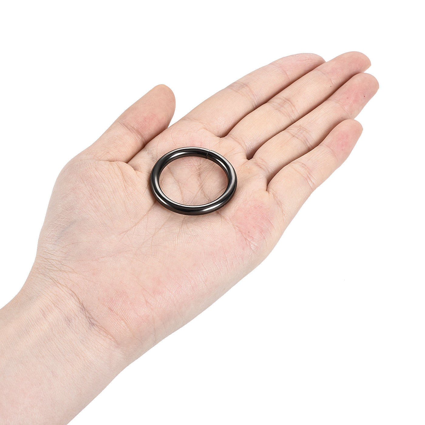uxcell Uxcell Metal O Ring 25mm(0.98") ID 3.8mm Thickness Non-Welded Rings Black 15pcs