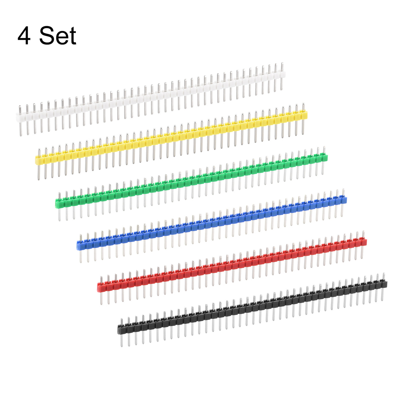 uxcell Uxcell 5 Set Male Pin Header,40 Pin 2.54mm Straight Single Row PCB Pin Strip