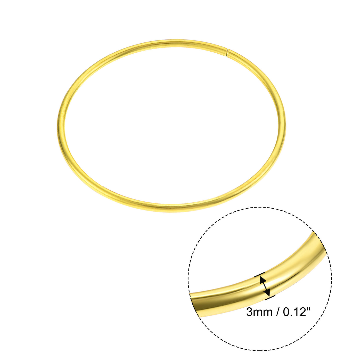 uxcell Uxcell Metal Craft Hoops Rings 80mm(3.15") OD for DIY Wreaths, Macrame Projects 12pcs