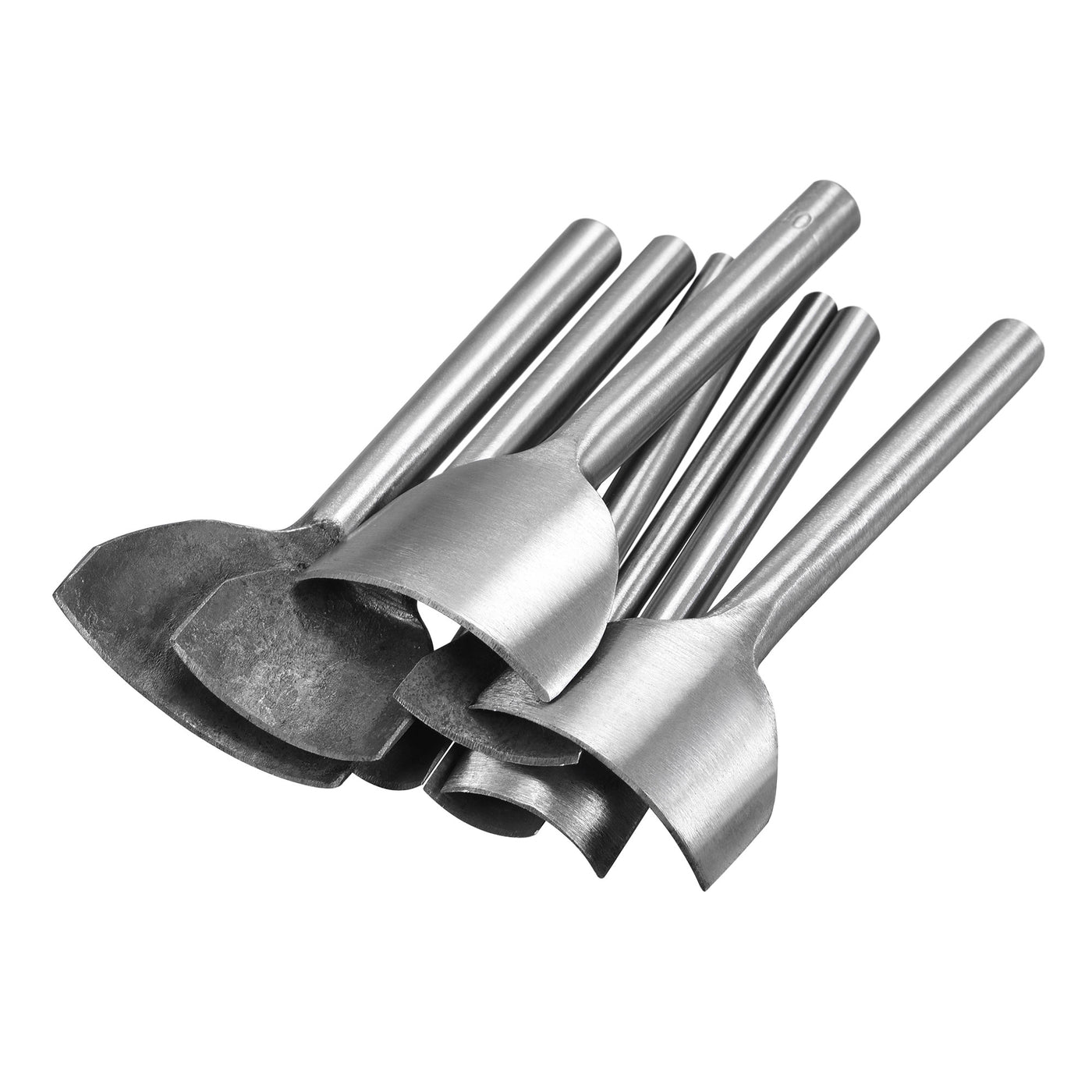 uxcell Uxcell Arc-Shaped Leather Cutter Punch Set 10mm-45mm Strap End Punch Tool for DIY Craft, Set of 8