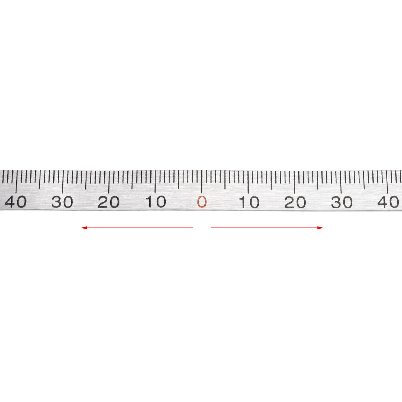uxcell Uxcell Center Finding Ruler 50mm-0-50mm Table Sticky Adhesive Tape Measure Ruler, Aluminum Track Ruler with Holes, (from the middle).