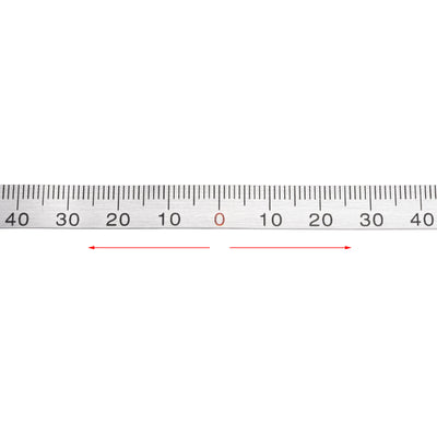 Harfington Uxcell Center Finding Ruler 50mm-0-50mm Table Sticky Adhesive Tape Measure Ruler, Aluminum Track Ruler with Holes, (from the middle).