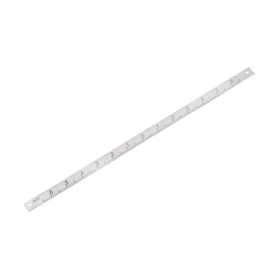 Harfington Uxcell Center Finding Ruler 65mm-0-65mm Table Sticky Adhesive Tape Measure, Aluminum Track Ruler with Holes, (from the middle).
