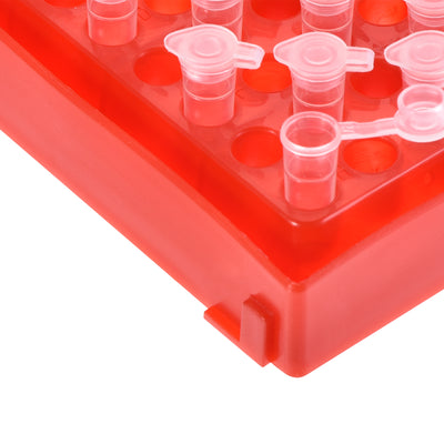 Harfington Uxcell Centrifuge Tube Rack Box, 96-Well for 0.2ml Tubes Red Yellow Green 3in1 Set