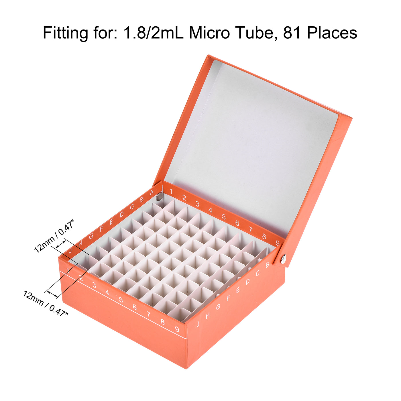 uxcell Uxcell Freezer Tube Box 81 Places Rack for 1.8/2ml Microcentrifuge Tubes 6in1 Set