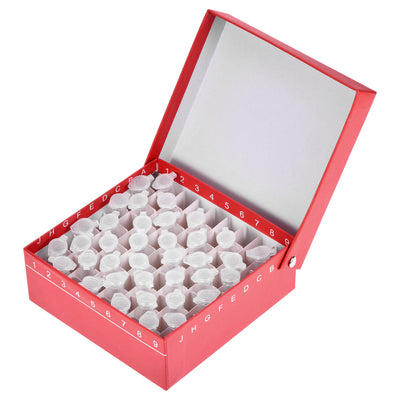 Harfington Uxcell Freezer Tube Box 81 Places Rack for 1.8/2ml Microcentrifuge Tubes 6in1 Set