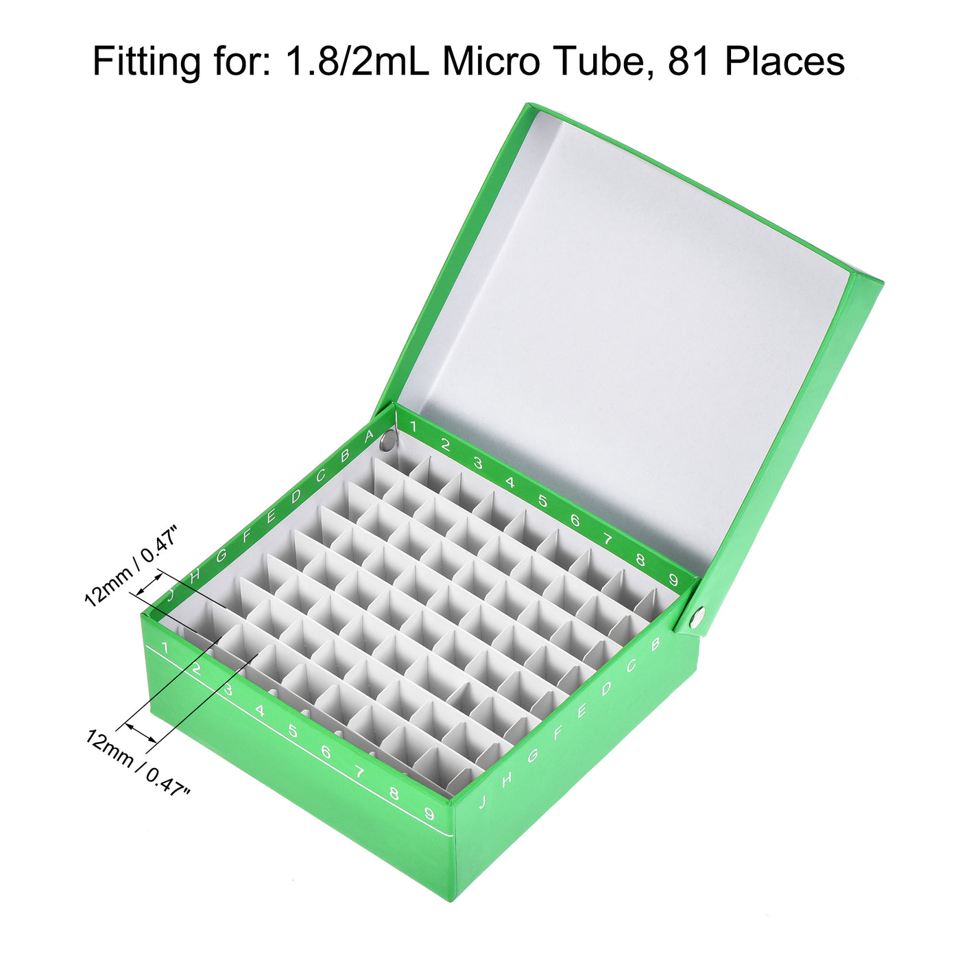 uxcell Uxcell Freezer Tube Box 81 Places Rack for 1.8/2ml Microcentrifuge Tubes 4in1 Set