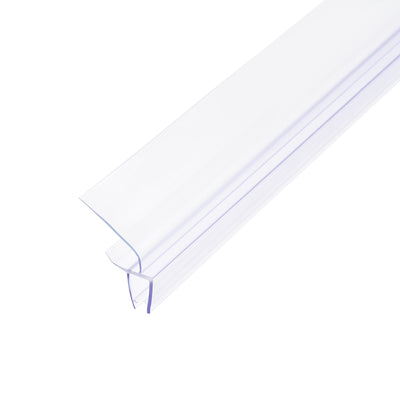 Harfington Uxcell Frameless Glass Shower Door Sweep, 27.56" Long, with 1"(25mm) Drip Rail - 1/4"(6mm) Glass, H-Type Door Bottom Side Seal Strip