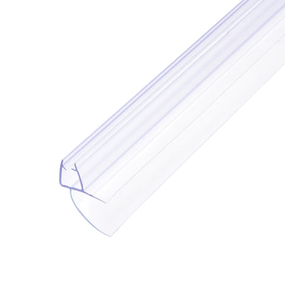 Harfington Uxcell Frameless Glass Shower Door Sweep, 27.56" Long, with 1"(25mm) Drip Rail - 5/16"(8mm) Glass, H-Type Door Bottom Side Seal Strip