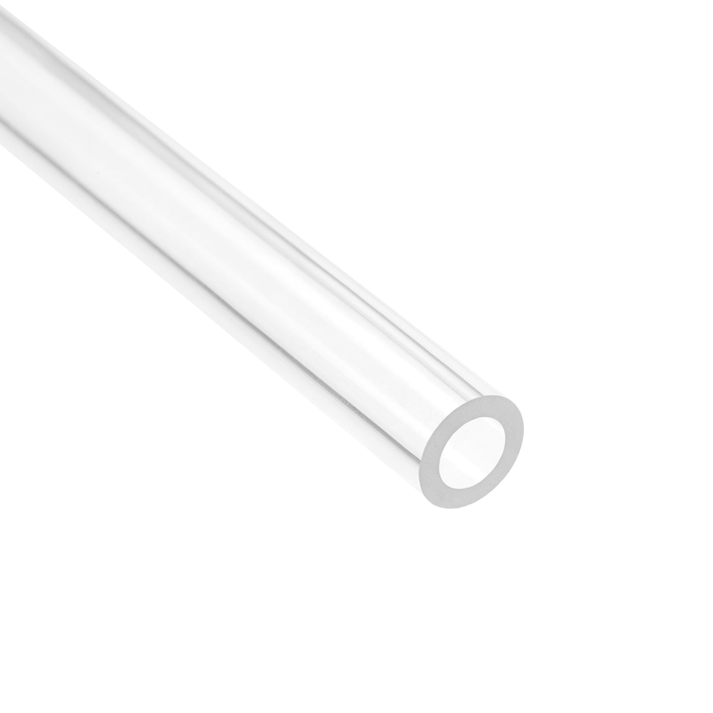 uxcell Uxcell Clear Rigid Acrylic Pipe 7.6mm ID x 10mm OD x 610mm, 1.2mm Wall Round Tube