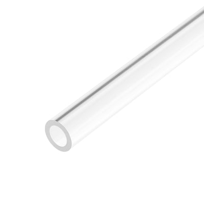 Harfington Uxcell Clear Rigid Acrylic Pipe 7.6mm ID x 10mm OD x 610mm, 1.2mm Wall Round Tube