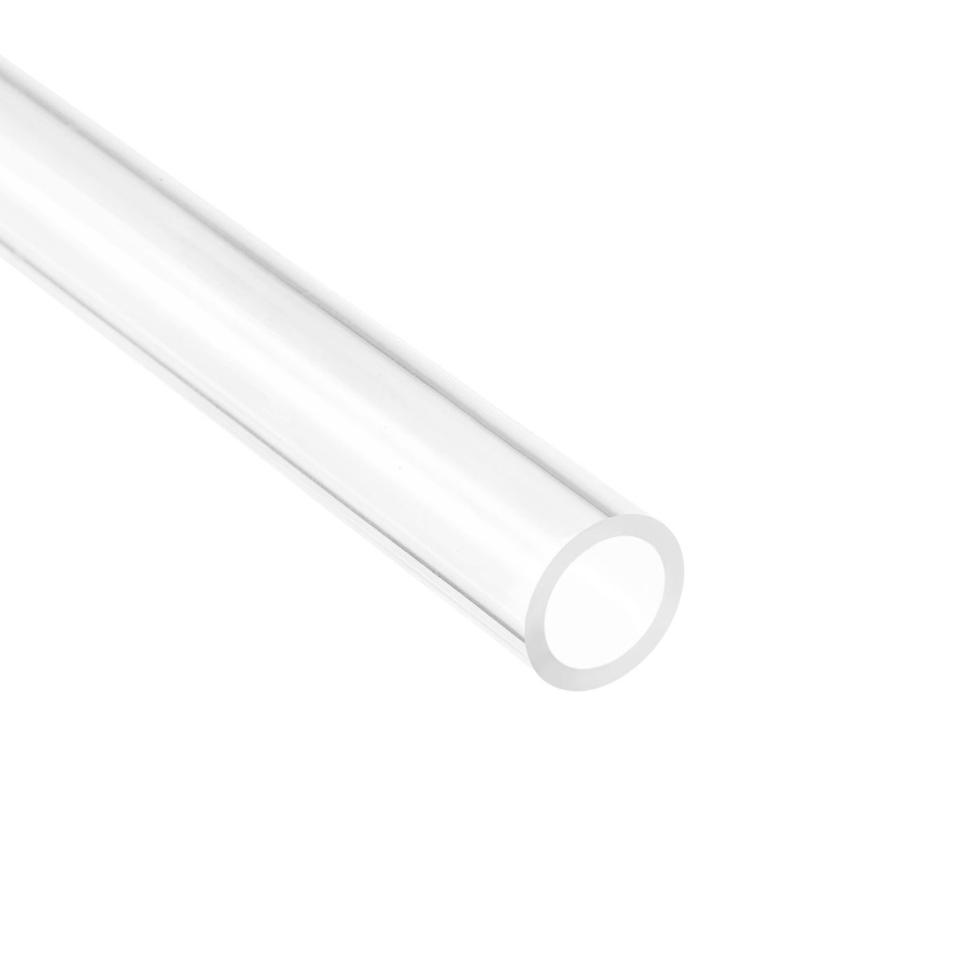 uxcell Uxcell Clear Rigid Acrylic Pipe 10mm ID x 14mm OD x 0.5m, 1.8mm Wall Round Tube