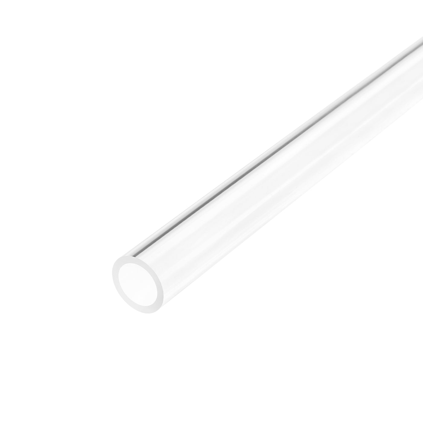 uxcell Uxcell Clear Rigid Acrylic Pipe 10mm ID x 14mm OD x 0.5m, 1.8mm Wall Round Tube