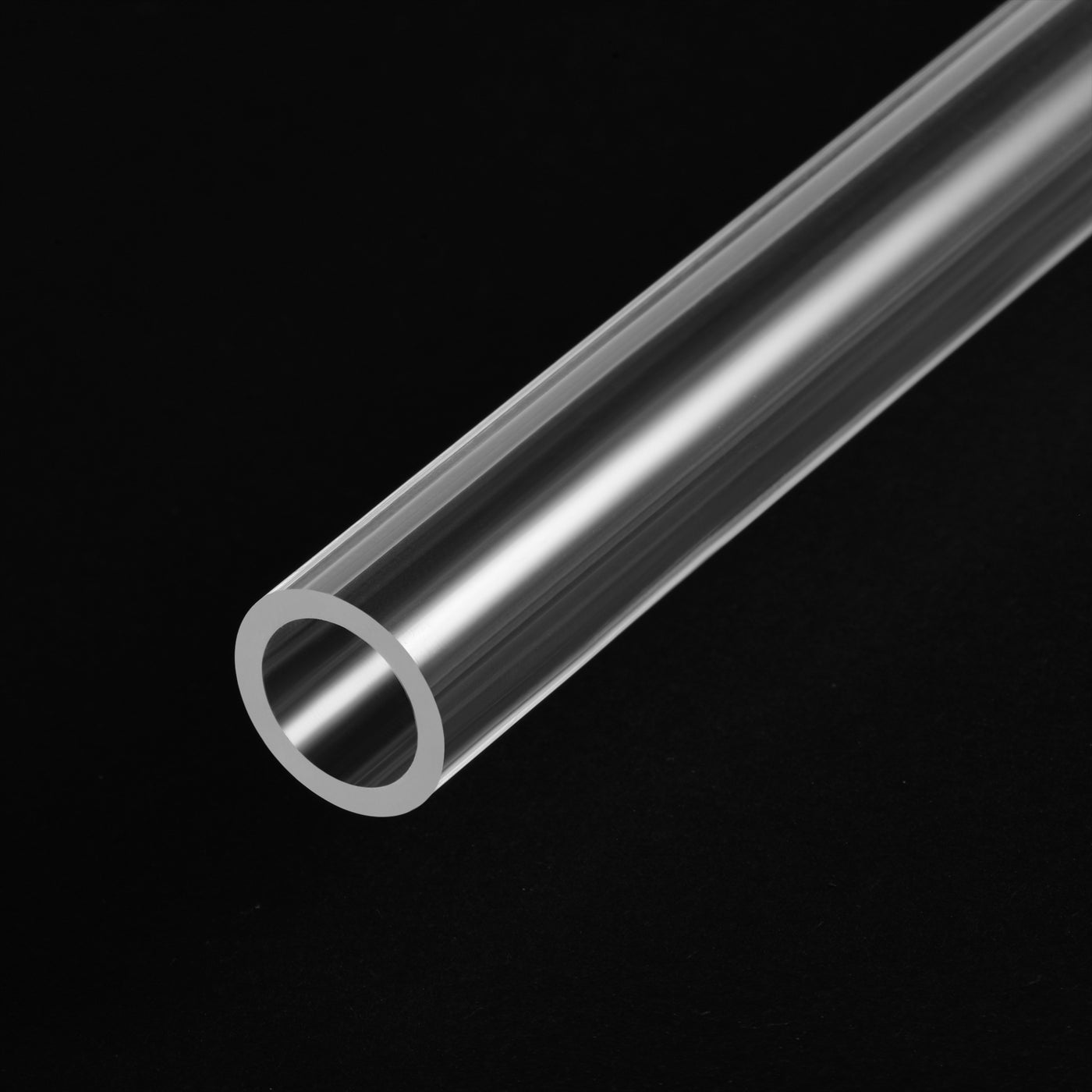 uxcell Uxcell Clear Rigid Acrylic Pipe 11mm ID x 15mm OD x 610mm, 2mm Wall Round Tube